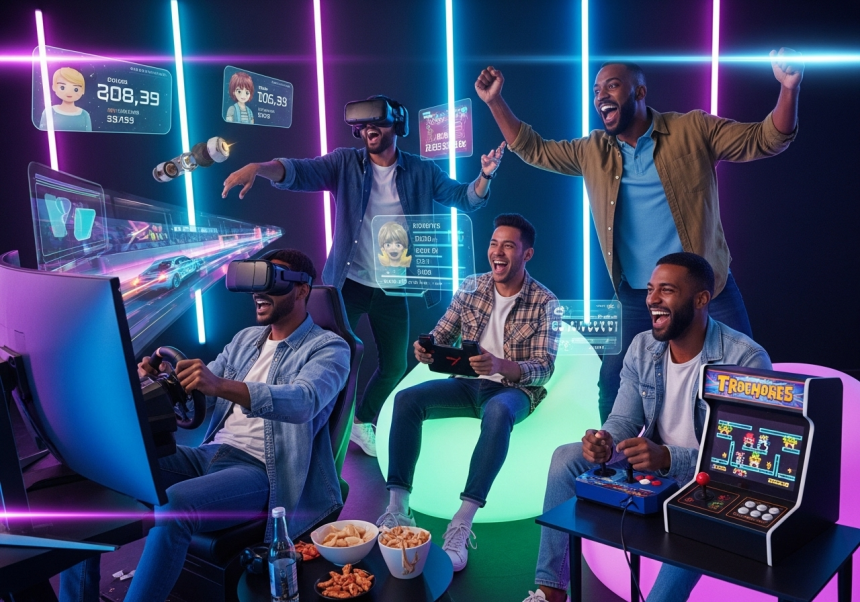 Global gaming and virtual reality trends in entertainment 2025