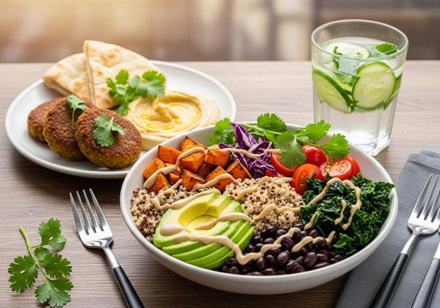 Mediterranean plant-based recipe for healthy global food trend 2025
