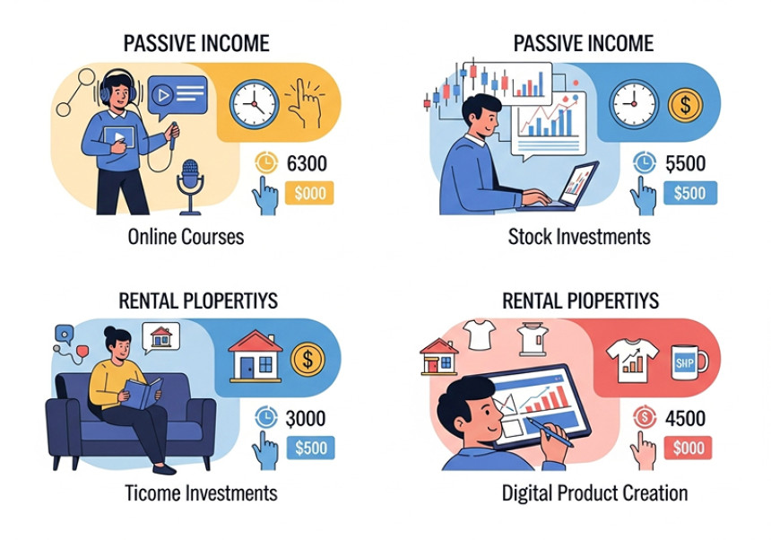 Choose a passive income stream aligned with your skills and available time.