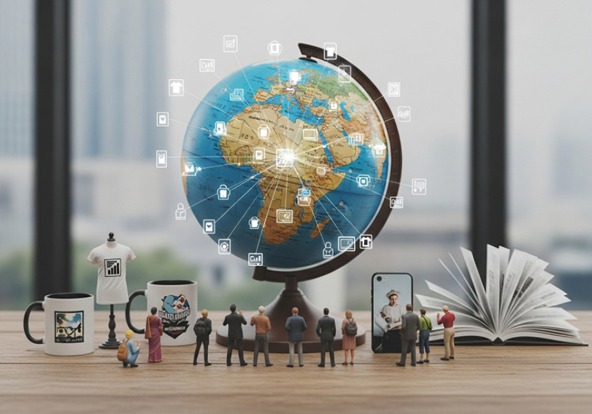 Print-on-demand business selling products globally online