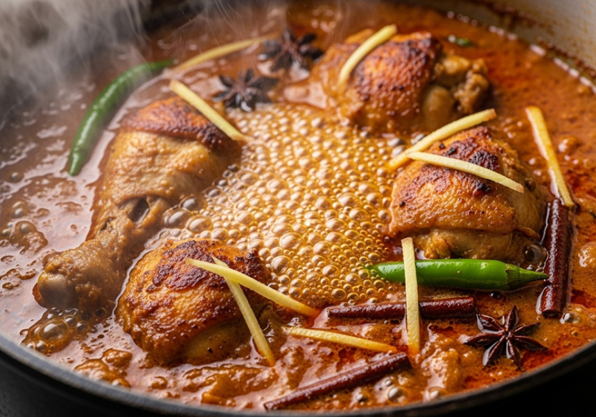 : Chicken masala cooking for biryani – step in authentic recipe preparation