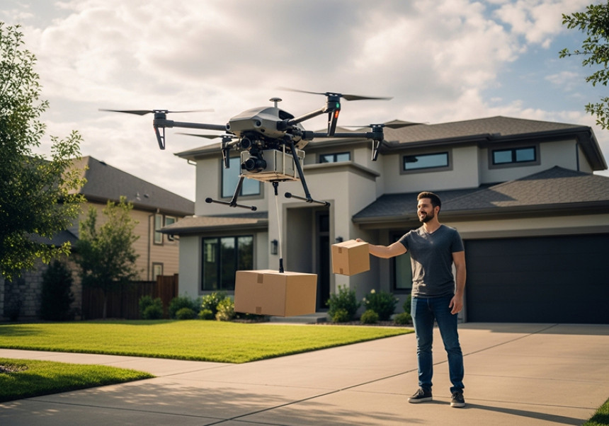 Drone delivery same-day shipping e-commerce trend 2025.