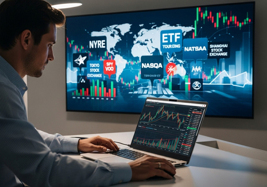 Beginner tracking diversified ETF investment portfolio using smart tools