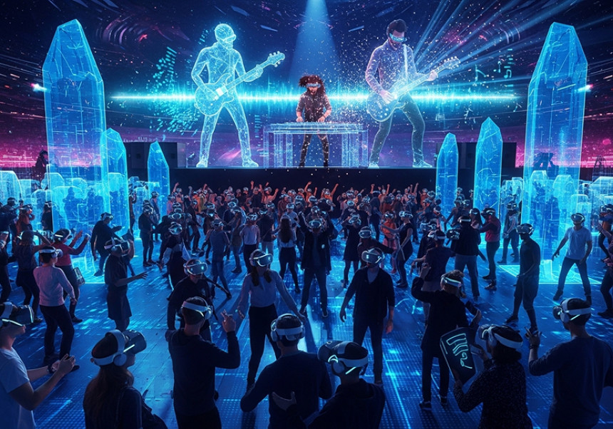 Virtual concert experience through VR in 2025 global entertainment trend