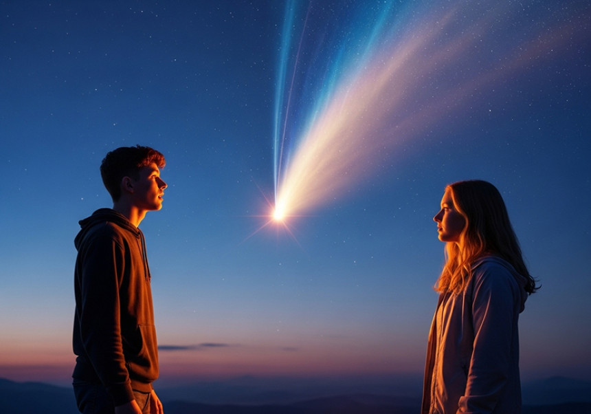 Magical anime romance inspired by Your Name