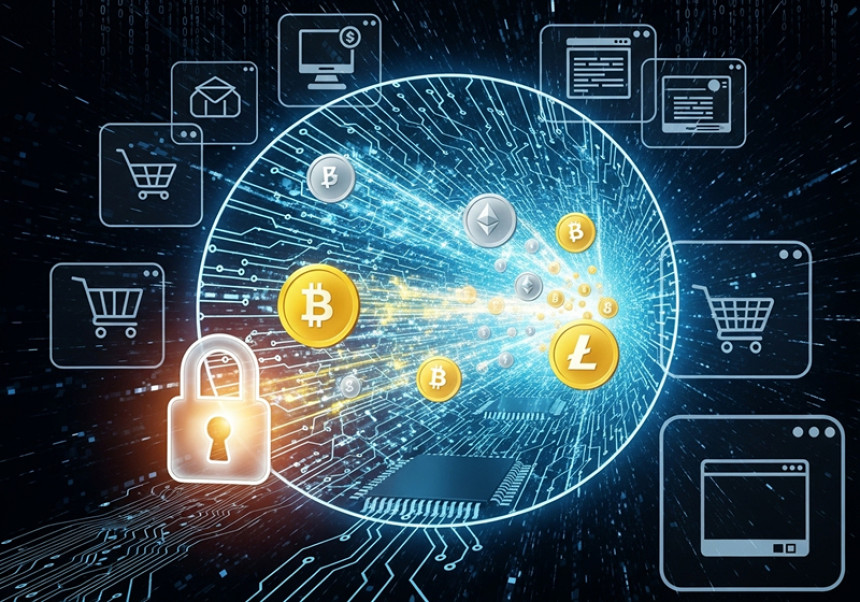 digital payments, cryptocurrency in e-commerce, secure online transactions